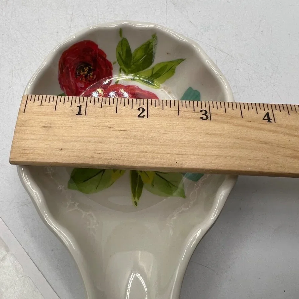 PIONEER WOMAN White/Floral CLARA Melamine SPOON REST